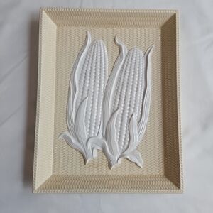 Vintage Corn Design Rectangular Decoratice Tray